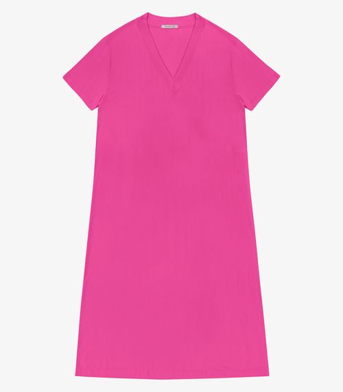 Vestido Super Midi Feminino Plus Size Secret Glam Rosa