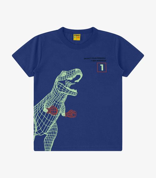 Camiseta Menino Meia Malha Rovi Kids Azul