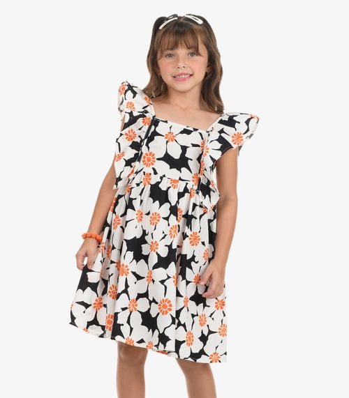 Vestido Feminino Popeline Rovi Kids Preto