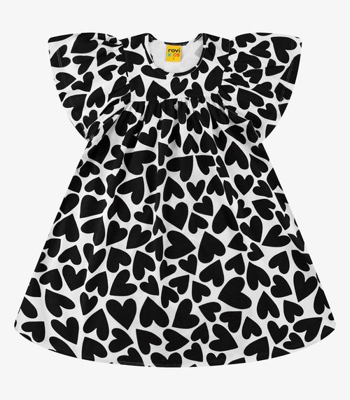 Vestido Feminino Meia Malha Rovi Kids Preto