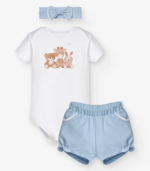 Conjunto Body com Faixa e Shorts Trick Nick Branco