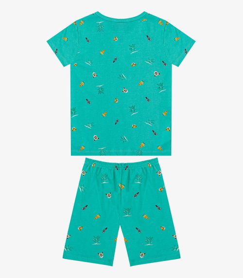 Pijama Infantil Camiseta e Bermuda Select Verde