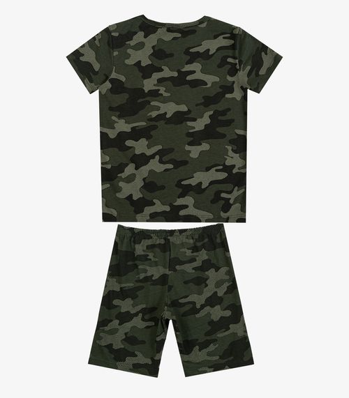 Pijama Infantil Camiseta e Bermuda Select Verde