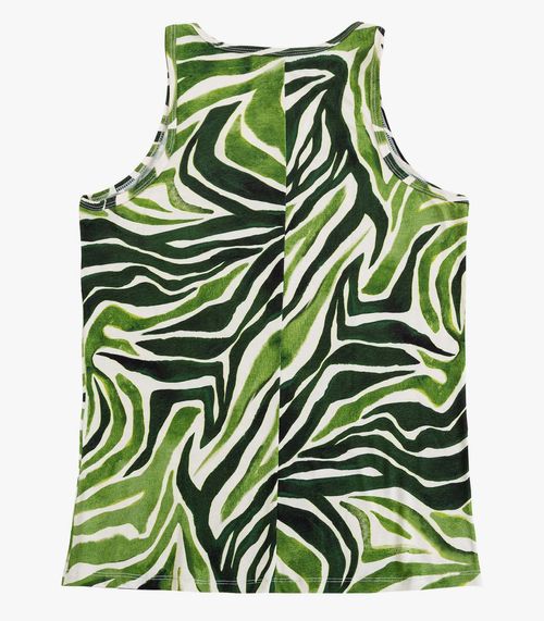 Blusa Feminina de Alça Estampada Infinita Cor Verde