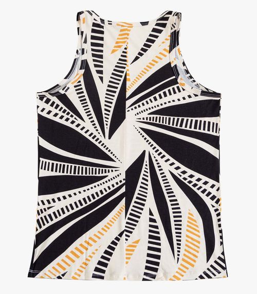 Blusa Feminina de Alça Estampada Infinita Cor Preto