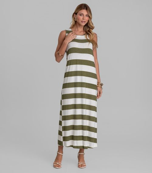 Vestido Midi Feminino em Viscotorcion Dianna Verde