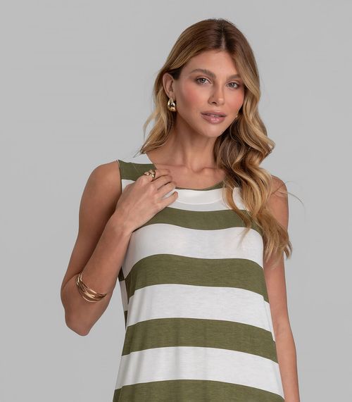 Vestido Midi Feminino em Viscotorcion Dianna Verde