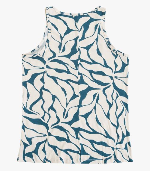 Blusa Feminina de Alça Estampada Infinita Cor Verde