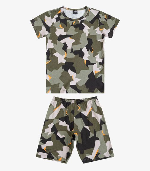 Pijama Infantil Camiseta e Bermuda Select Verde