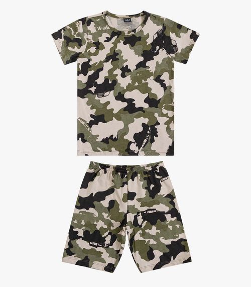 Pijama Infantil Camiseta e Bermuda Select Verde