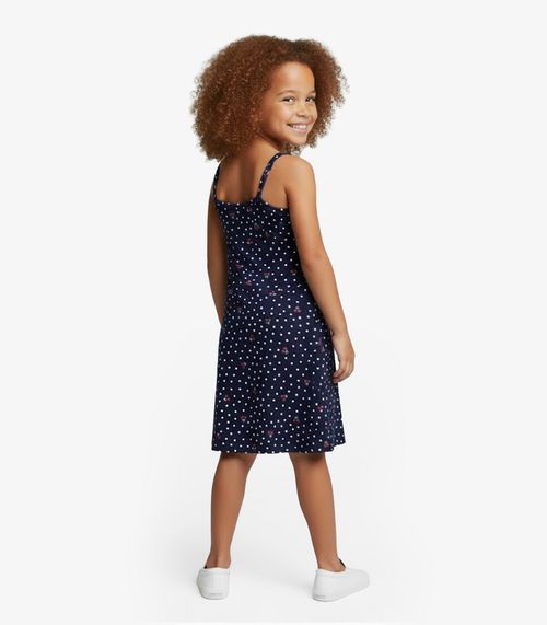 Vestido Infantil em Cotton Leve Rotativo Select Azul