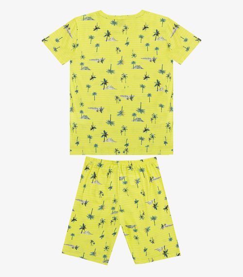 Pijama Infantil Camiseta e Bermuda Select Amarelo