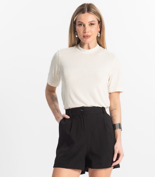 Blusa Feminina Básica em Malha Visco Rovitex Bege
