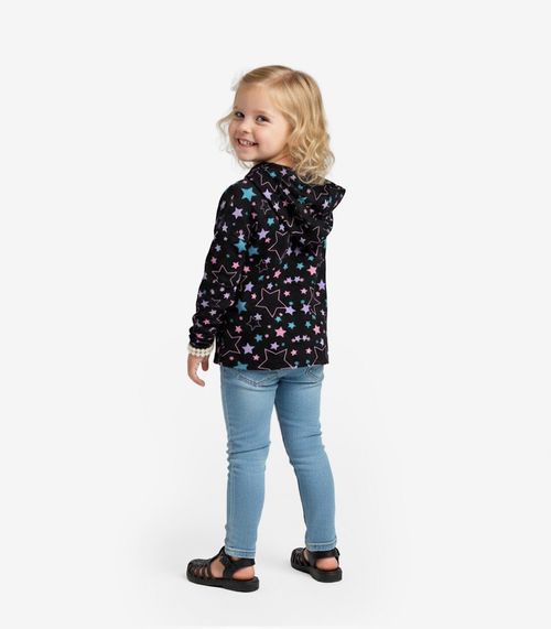 Blusão Infantil Menina Com Capuz Select Preto