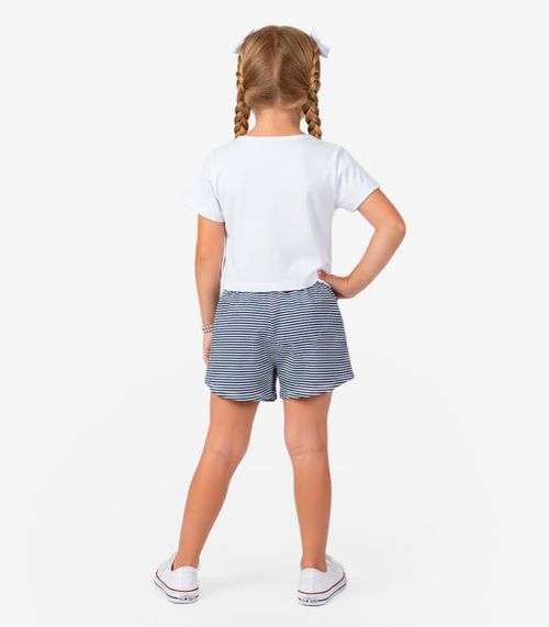 Conjunto Infantil Blusa e Shorts Select Branco