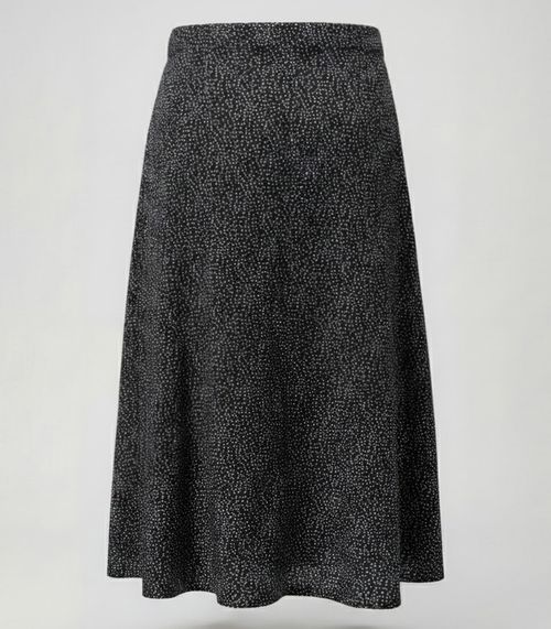 Saia Midi Com Recorte Nas Costas Infinita Cor Preto