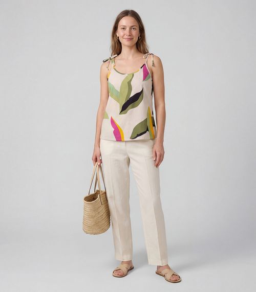 Blusa De Alça De Laço Infinita Cor Baunilha