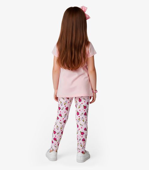 Legging Infantil Em Cotton Select Rosa