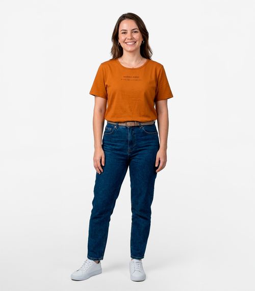 Blusa Feminina Manga Curta Infinita Cor Marrom