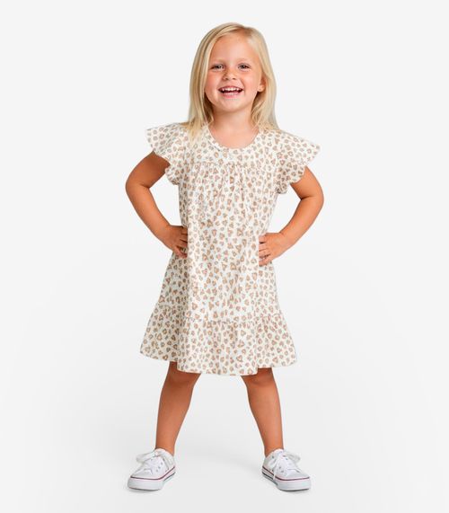 Vestido Infantil Com Manga Godê Select Rosa