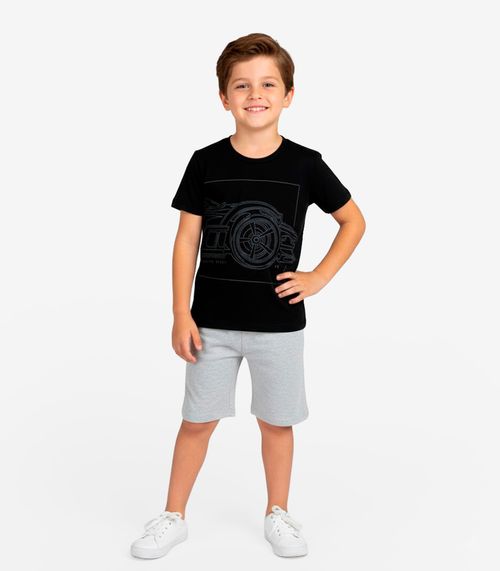 Conjunto Infantil Camiseta e Bermuda Select Preto