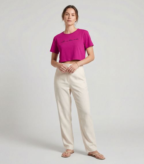 Blusa Feminina em Molecotton Viscose Infinita Cor Rosa