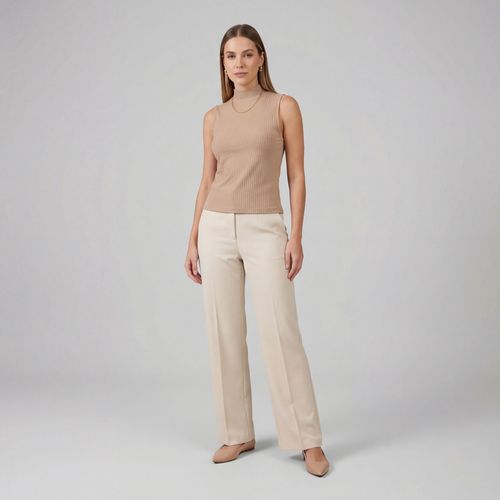 Regata Feminina Ribana Canelada Infinita Cor Marrom