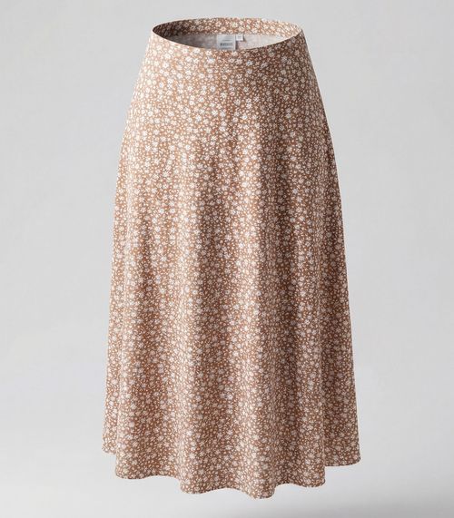 Saia Midi Com Recorte Nas Costas Infinita Cor Marrom