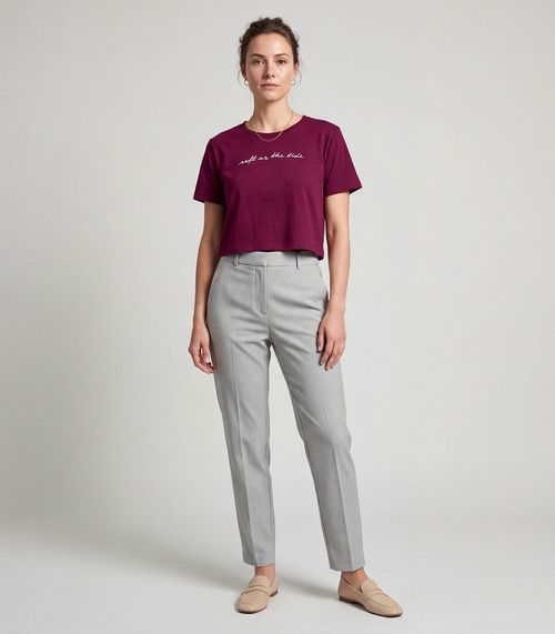 Blusa Feminina em Molecotton Viscose Infinita Cor Vermelho