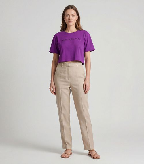 Blusa Feminina em Molecotton Viscose Infinita Cor Roxo