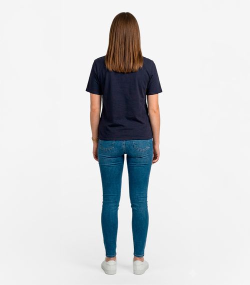 Blusa Feminina Manga Curta Infinita Cor Azul