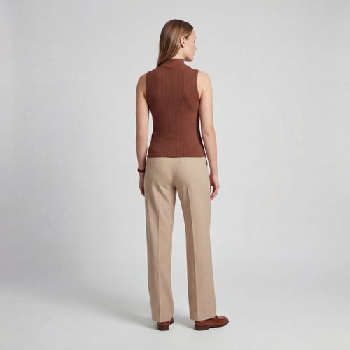 Regata Feminina Ribana Canelada Infinita Cor Marrom