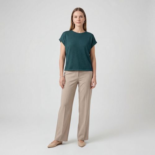 Blusa Feminina Manga Cavada Infinita Cor Verde