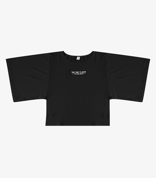 Blusa Feminina Em Viscotorcion Infinita Cor Preto