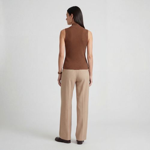 Regata Feminina Ribana Canelada Infinita Cor Marrom