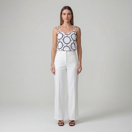 Blusa De Alça De Laço Infinita Cor Branco