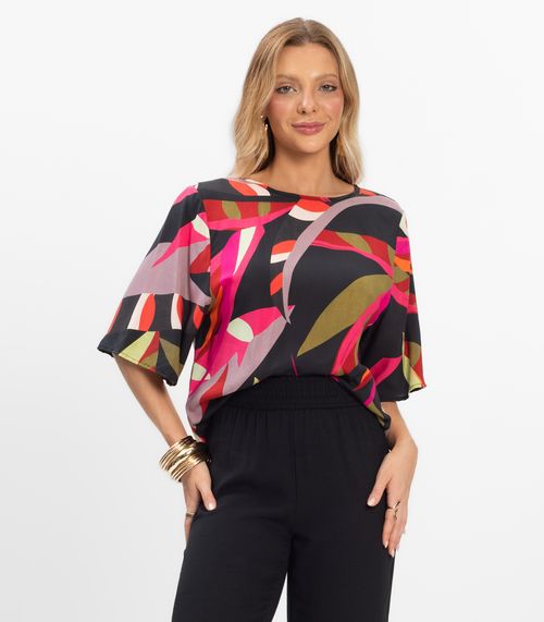 Blusa Feminina Viscose Khyara Rovitex Preto