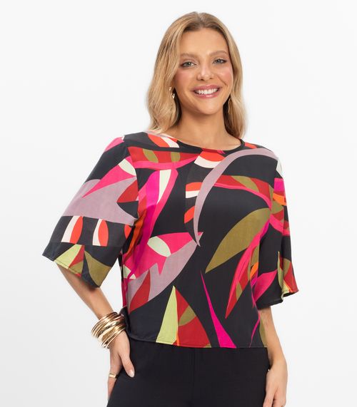 Blusa Feminina Viscose Khyara Rovitex Preto