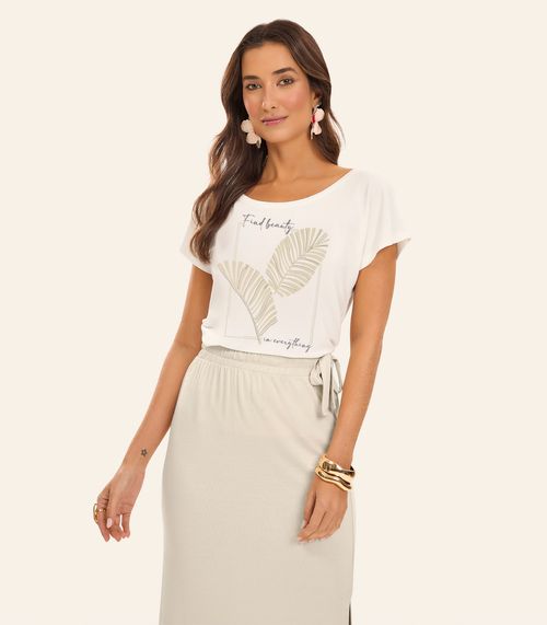 Blusa Feminina Viscotorcion Rovitex Bege