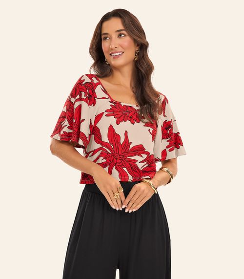 Calça Pantalona Feminina Visco Maquinetada Rovitex Preto