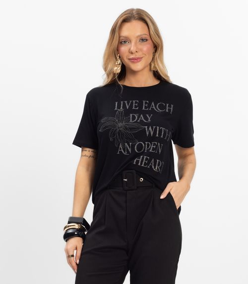 Blusa Feminina Viscotorcion Rovitex Preto