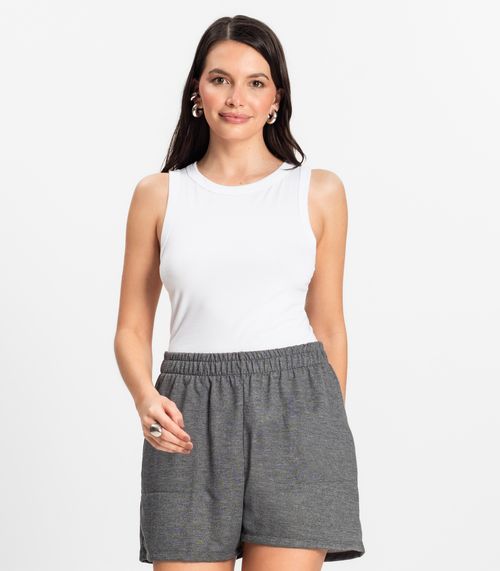 Regata Básica Feminina em Cotton Leve Rovitex Branco