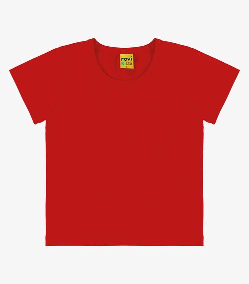 Blusa Básica Infantil Cotton Leve Rovi Kids Vermelho