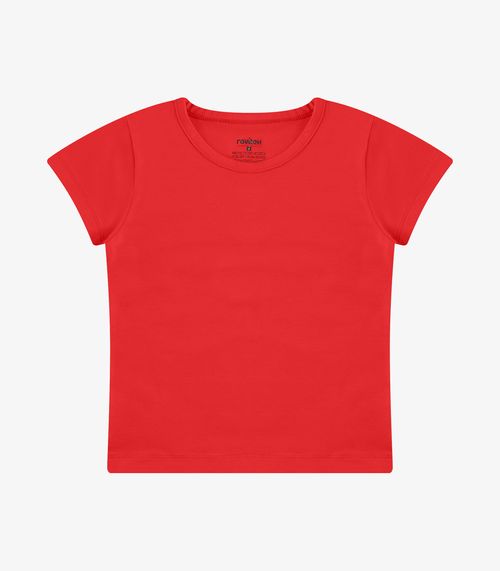 Blusa Básica Infantil Cotton Leve Rovi Kids Vermelho