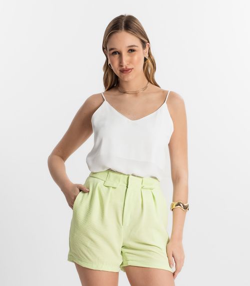 Blusa De Alça Tecido Crepe Marrocos Endless Branco