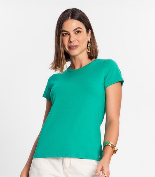 Blusa Feminina Cotton Leve Básica Rovitex Verde