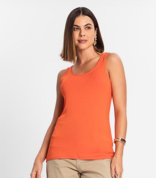 Regata Feminina Básica em Viscotorcion Rovitex Laranja