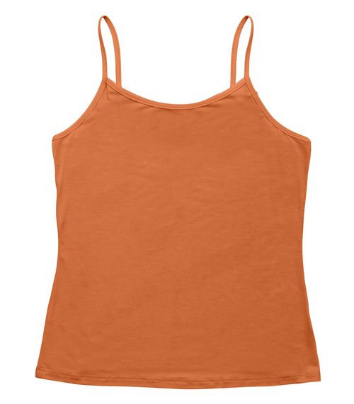 Blusa de Alça Feminina Viscotorcion Básica Rovitex Marrom