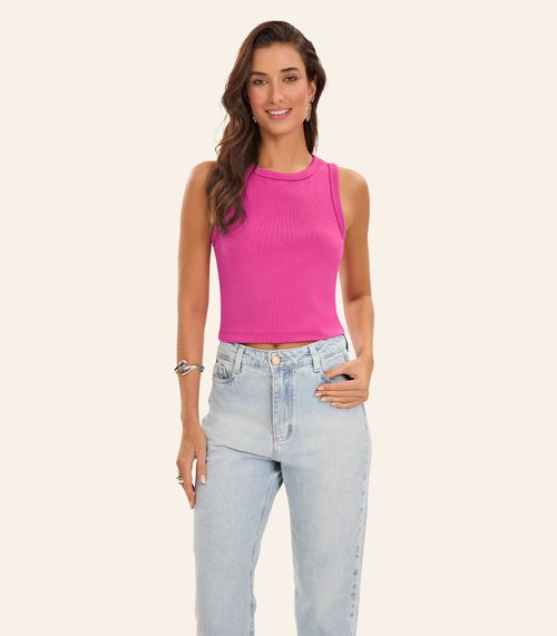 Regata Cropped Feminina Ribana Rovitex Rosa