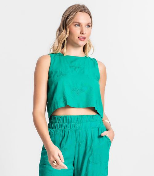 Regata De Linho Feminina Endless Verde